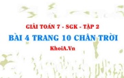 Bài 4 trang 10 Toán 7 Chân trời sáng tạo Tập 2